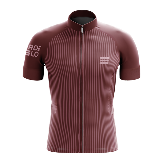 Nordvelo Pinstripe Men Short Sleeve Jersey - Claret front