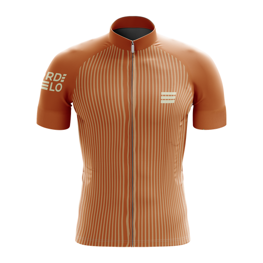 Nordvelo Pinstripe Men Short Sleeve Jersey - Ember front