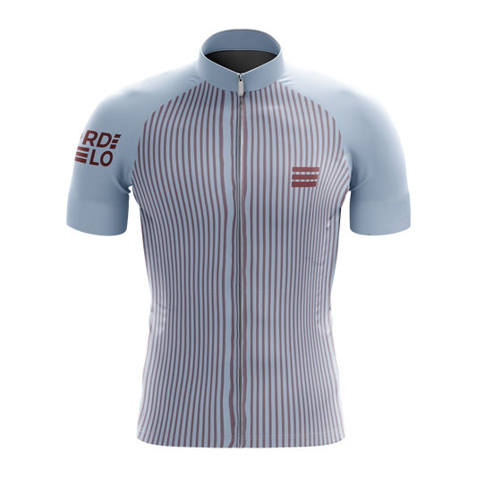 Nordvelo Pinstripe Men Short Sleeve Jersey - Sky front