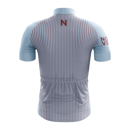 Nordvelo Pinstripe Men Short Sleeve Jersey - Sky rear
