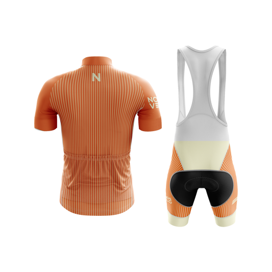 Nordvelo Pinstripe Men Short Sleeve Kit - Ember rear