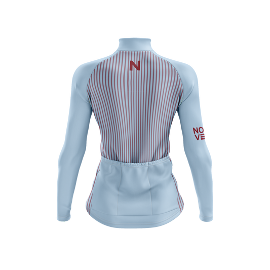 Nordvelo Pinstripe Women Long Sleeve Jersey - Sky rear