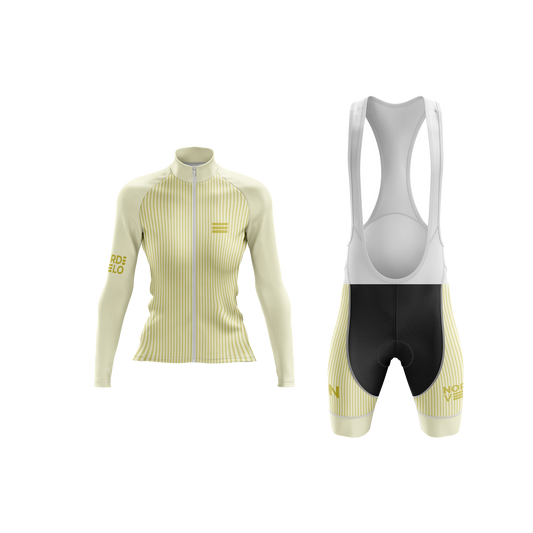 Nordvelo Pinstripe Women Long Sleeve Kit - Butter front