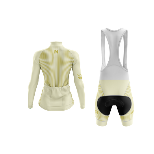 Nordvelo Pinstripe Women Long Sleeve Kit - Butter rear