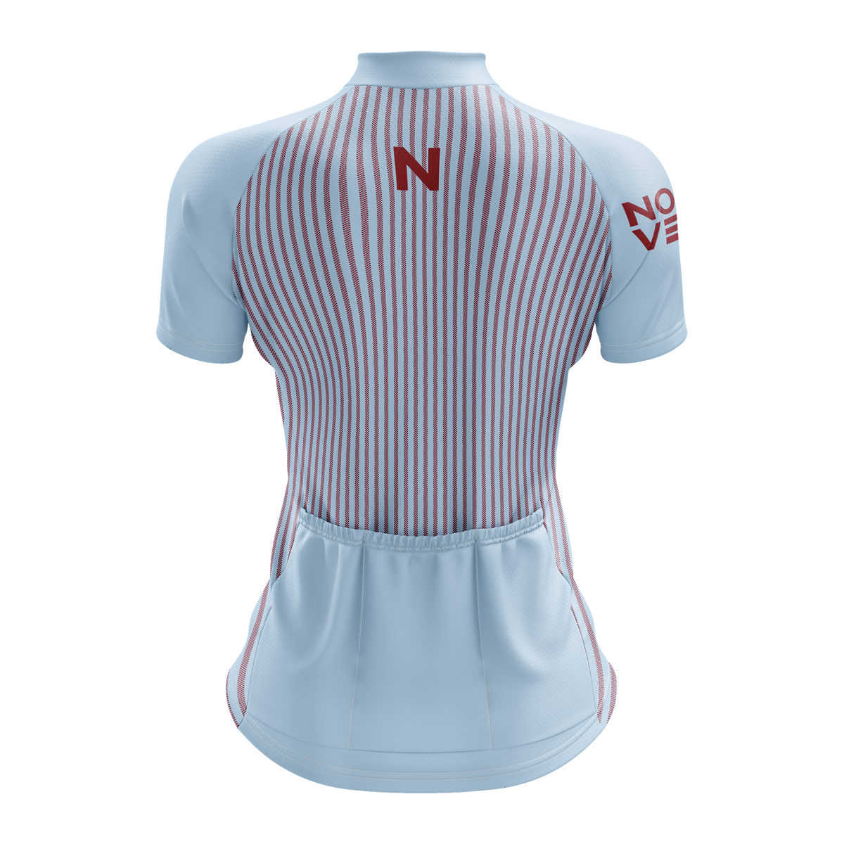Nordvelo Pinstripe Women Short Sleeve Jersey - Sky rear