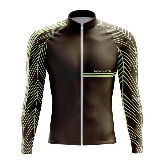 Nordvelo Plume Men Long Sleeve Jersey - Espresso front