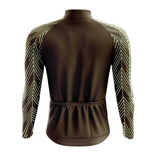 Nordvelo Plume Men Long Sleeve Jersey - Espresso rear