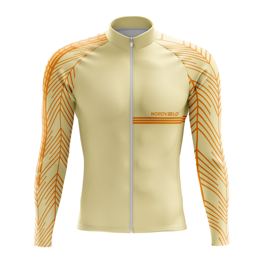 Nordvelo Plume Men Long Sleeve Jersey - Wheat front