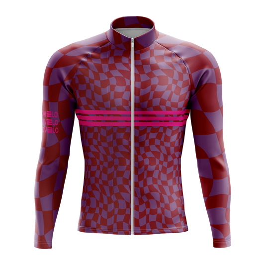 Nordvelo Ripple Men Long Sleeve Jersey - Mulberry front