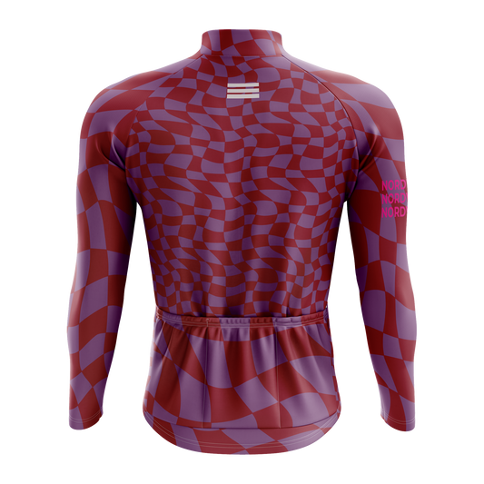 Nordvelo Ripple Men Long Sleeve Jersey - Mulberry rear