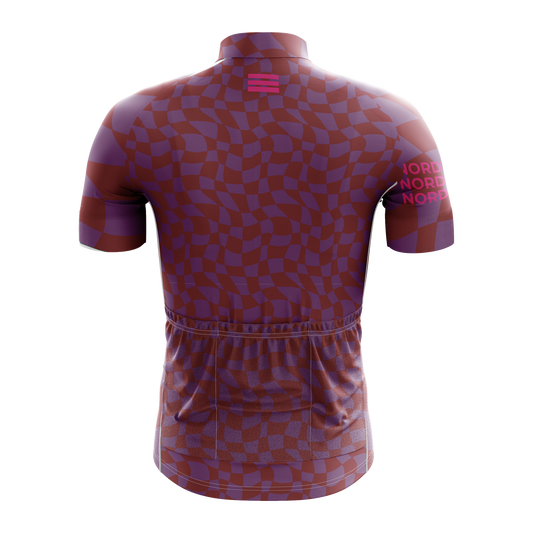Nordvelo Ripple Men Short Sleeve Jersey - Mulberry rear
