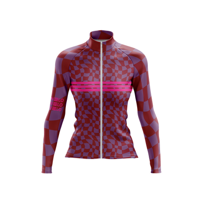 Nordvelo Ripple Women Long Sleeve Jersey - Mulberry front