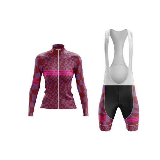 Nordvelo Ripple Women Long Sleeve Kit - Mulberry front