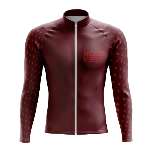Nordvelo Stellar Men Long Sleeve Jersey - Merlot front
