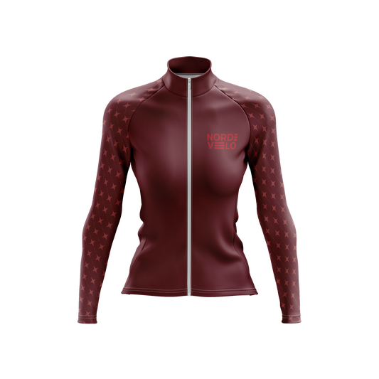 Nordvelo Stellar Women Long Sleeve Jersey - Merlot front