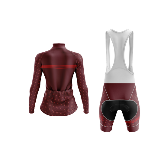 Nordvelo Stellar Women Long Sleeve Kit - Merlot rear