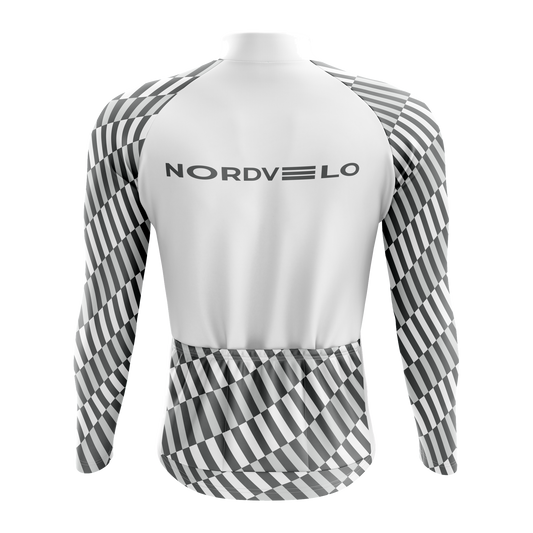 Nordvelo Tessellate Men Long Sleeve Jersey - Chalk rear