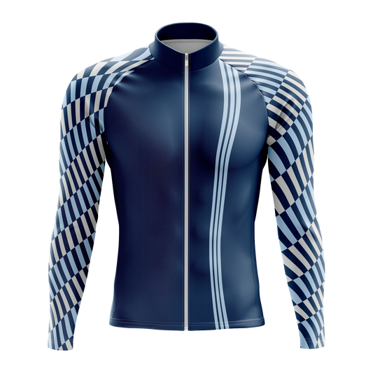 Nordvelo Tessellate Men Long Sleeve Jersey - Denim front