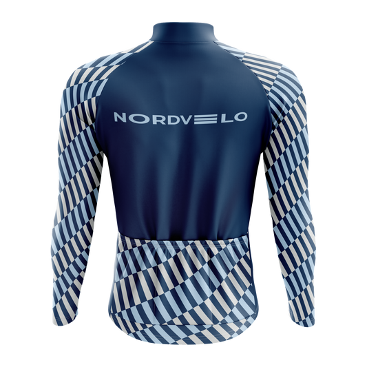 Nordvelo Tessellate Men Long Sleeve Jersey - Denim rear