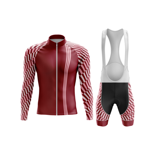 Nordvelo Tessellate Men Long Sleeve Kit - Cardinal front