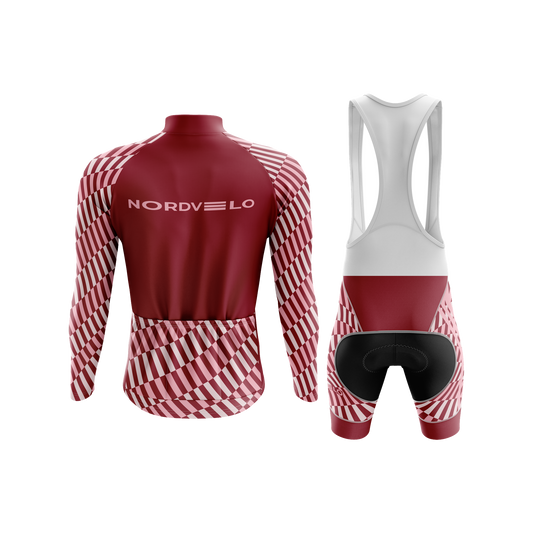 Nordvelo Tessellate Men Long Sleeve Kit - Cardinal rear