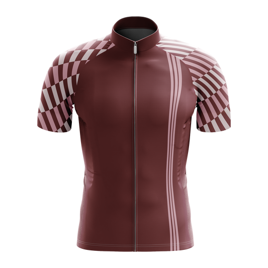 Nordvelo Tessellate Men Short Sleeve Jersey - Cardinal front