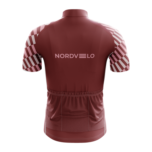 Nordvelo Tessellate Men Short Sleeve Jersey - Cardinal rear