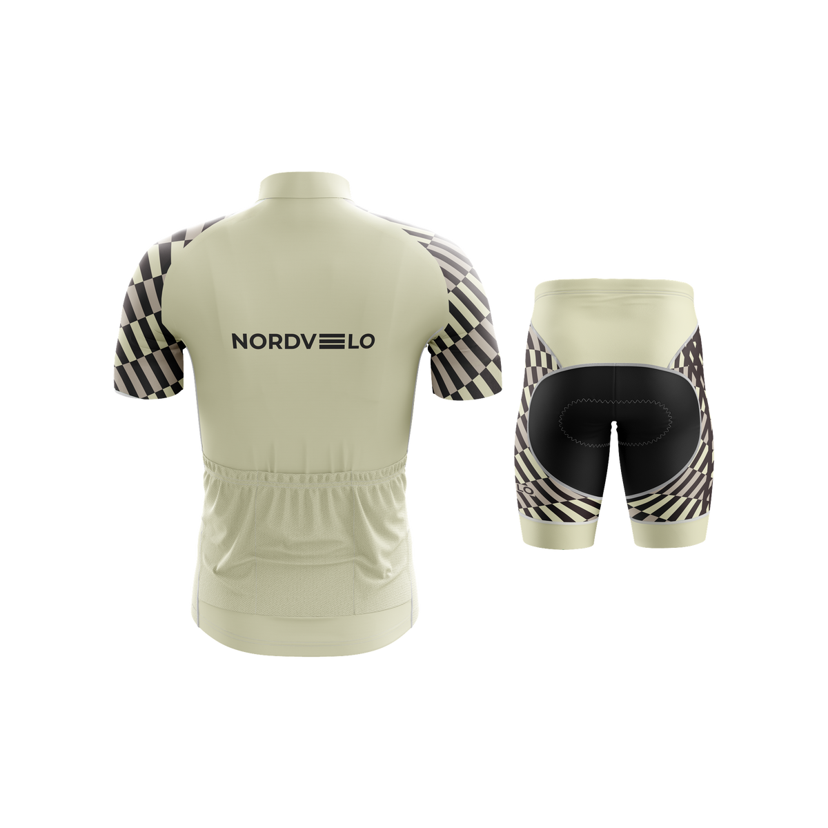 Nordvelo Tessellate Men Short Sleeve Kit - Bone rear
