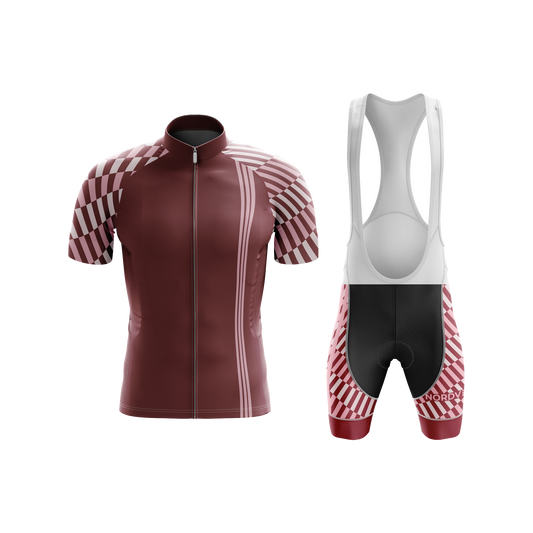 Nordvelo Tessellate Men Short Sleeve Kit - Cardinal front