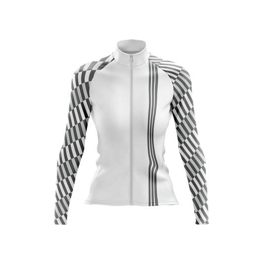 Nordvelo Tessellate Women Long Sleeve Jersey - Chalk front