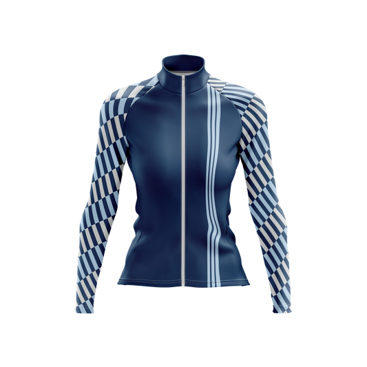 Nordvelo Tessellate Women Long Sleeve Jersey - Denim front