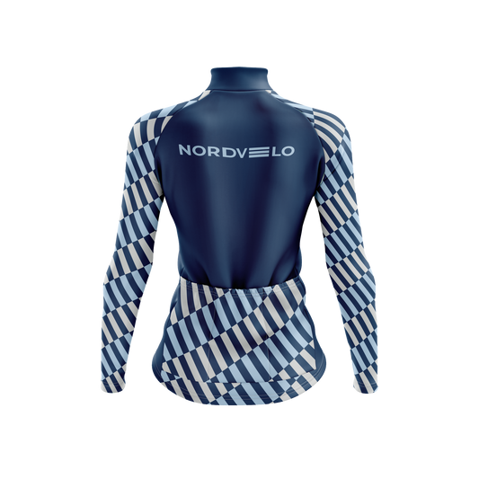 Nordvelo Tessellate Women Long Sleeve Jersey - Denim rear