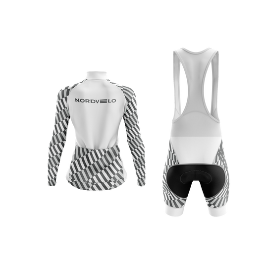 Nordvelo Tessellate Women Long Sleeve Kit - Chalk rear