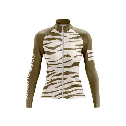 Nordvelo Tigris Women Long Sleeve Jersey - Khaki front