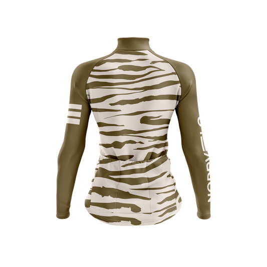 Nordvelo Tigris Women Long Sleeve Jersey - Khaki rear