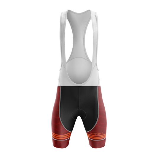 Nordvelo Wavey Women Bib Shorts - Brick front