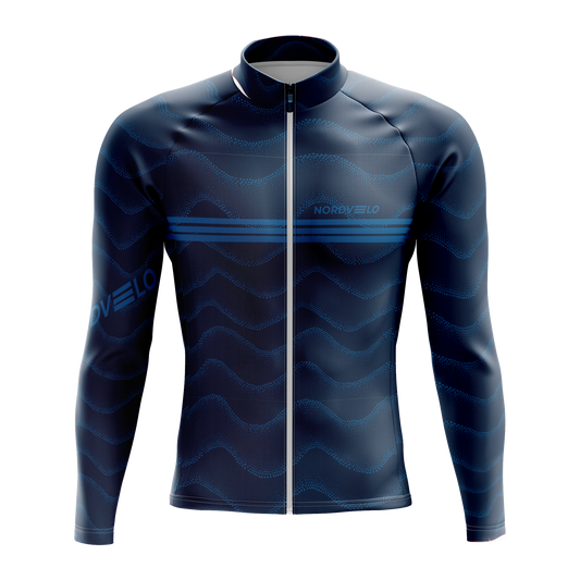 Nordvelo Wavey Men Long Sleeve Jersey - Navy front