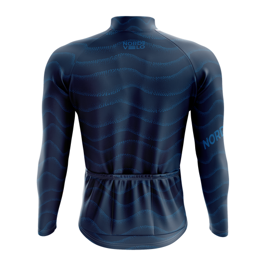 Nordvelo Wavey Men Long Sleeve Jersey - Navy rear
