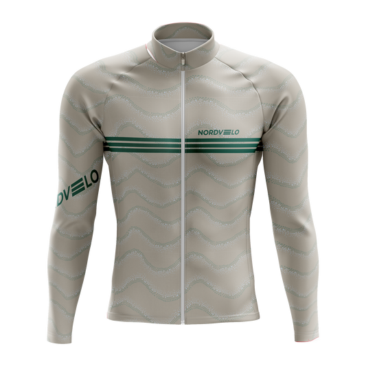 Nordvelo Wavey Men Long Sleeve Jersey - Oatmeal front