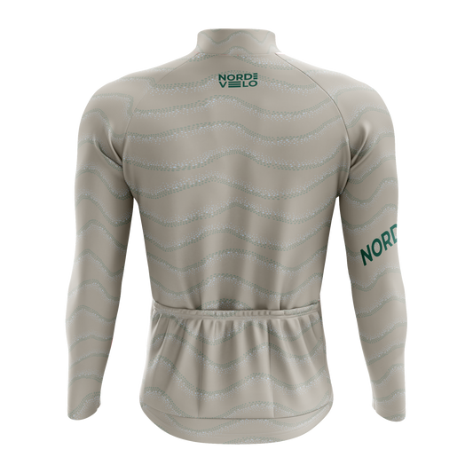 Nordvelo Wavey Men Long Sleeve Jersey - Oatmeal rear
