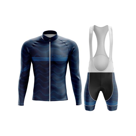 Nordvelo Wavey Men Long Sleeve Kit - Navy front