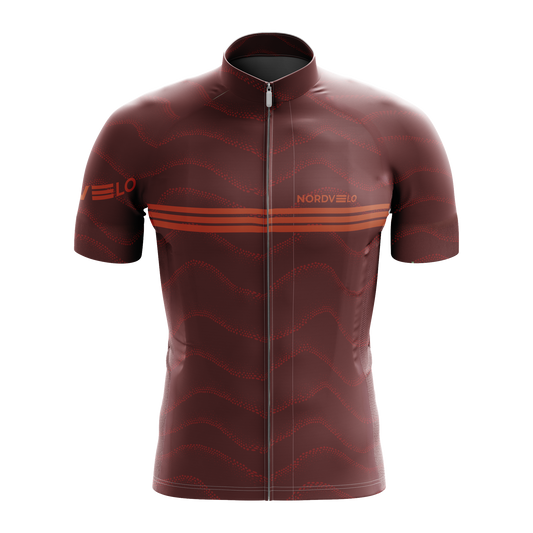 Nordvelo Wavey Men Short Sleeve Jersey - Brick front