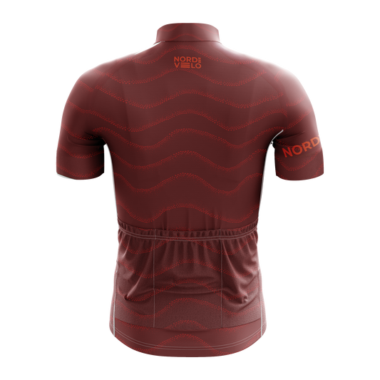 Nordvelo Wavey Men Short Sleeve Jersey - Brick rear