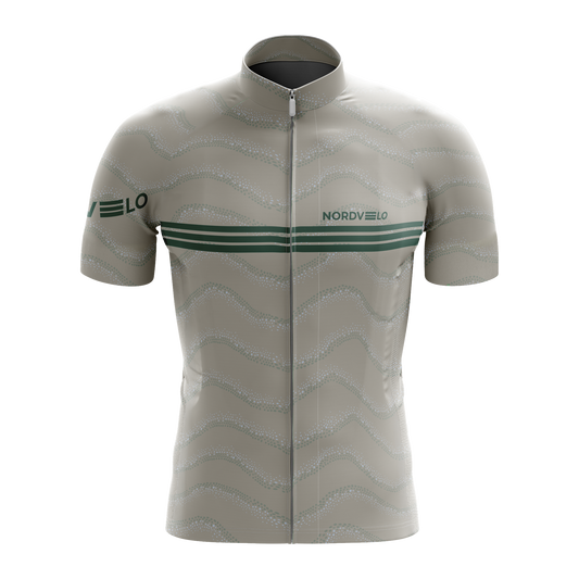 Nordvelo Wavey Men Short Sleeve Jersey - Oatmeal front