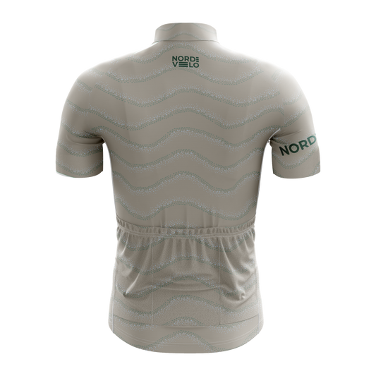 Nordvelo Wavey Men Short Sleeve Jersey - Oatmeal rear