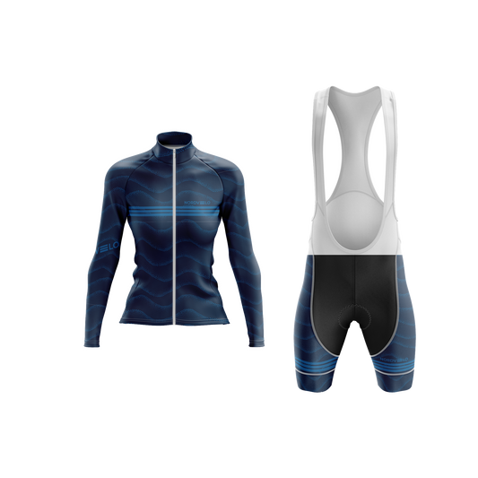 Nordvelo Wavey Women Long Sleeve Kit - Navy front