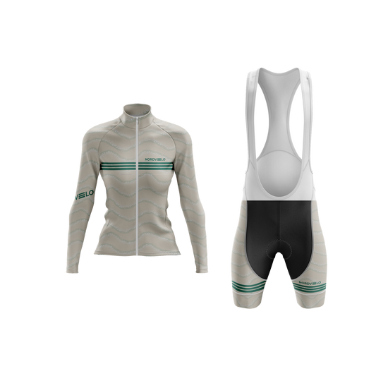 Nordvelo Wavey Women Long Sleeve Kit - Oatmeal front