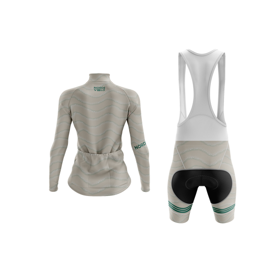 Nordvelo Wavey Women Long Sleeve Kit - Oatmeal rear