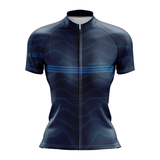 Nordvelo Wavey Women Short Sleeve Jersey - Navy front