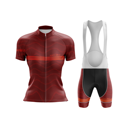 Nordvelo Wavey Women Short Sleeve Kit - Brick front